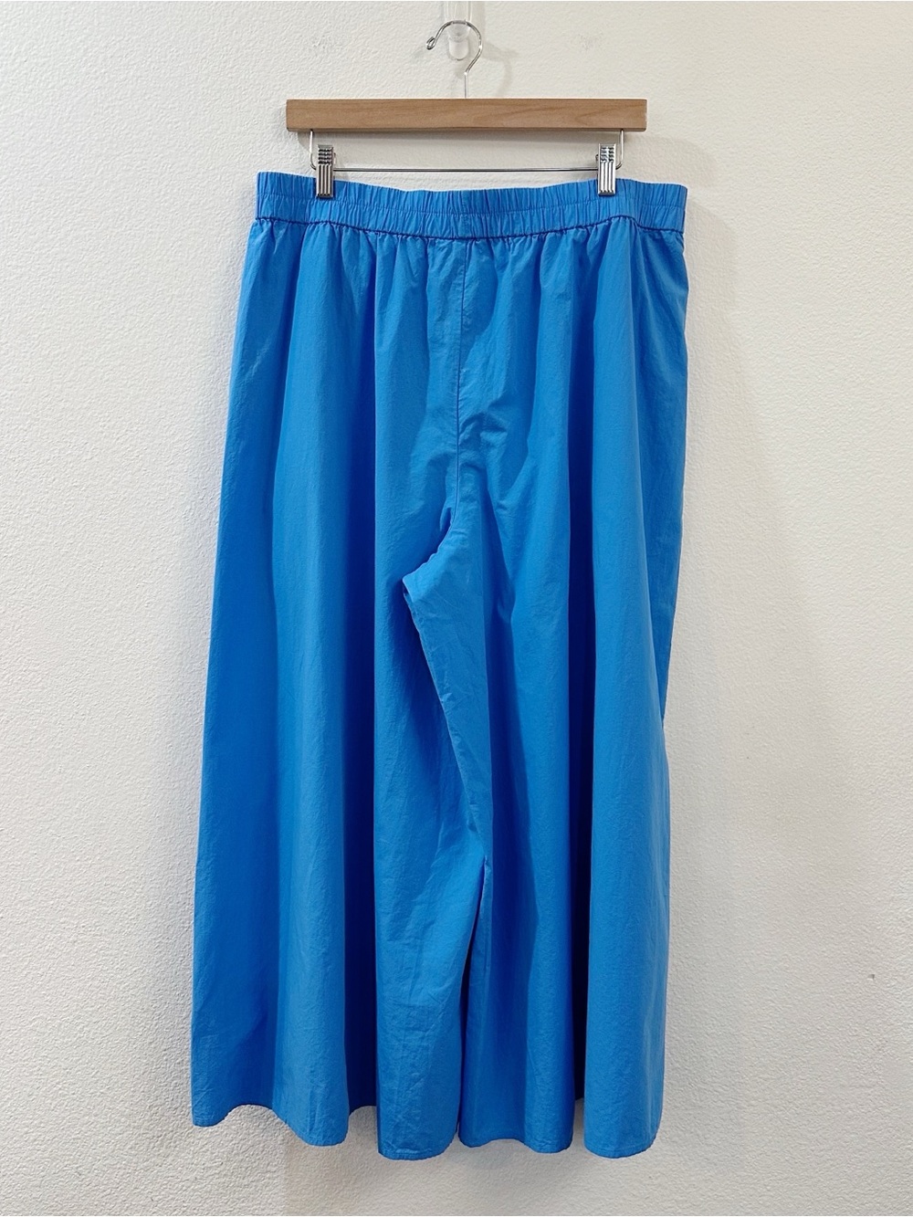 Eileen Fisher Washed Organic Cotton Poplin Skirt Pant in Calypso Size M Wide Leg - Picture 8 of 12